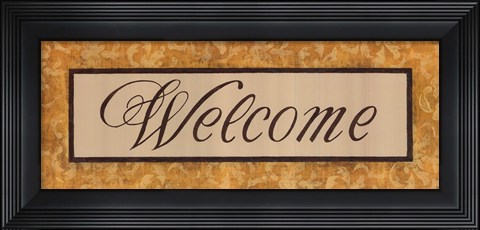 Framed Harvest Damask I Print