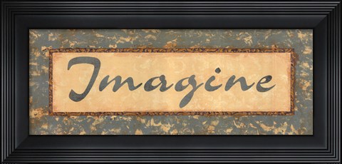 Framed Distressed Aqua II Print