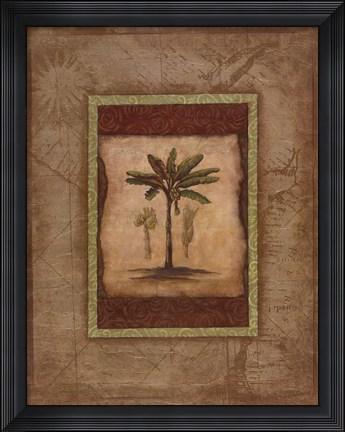 Framed Palm Botanical Study I Print