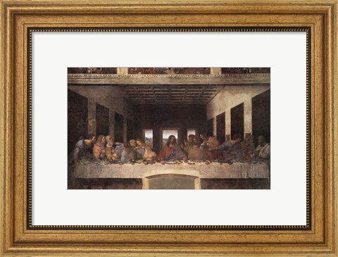Framed Last Supper, c.1498 (post-restoration) Print