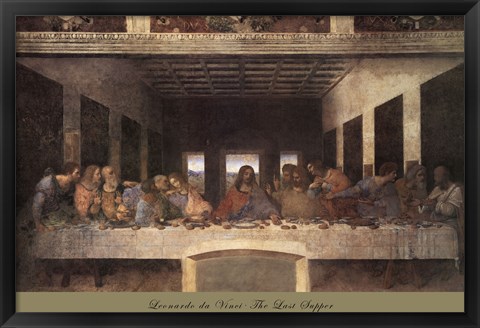 Framed Last Supper, c.1498 (post-restoration) Print