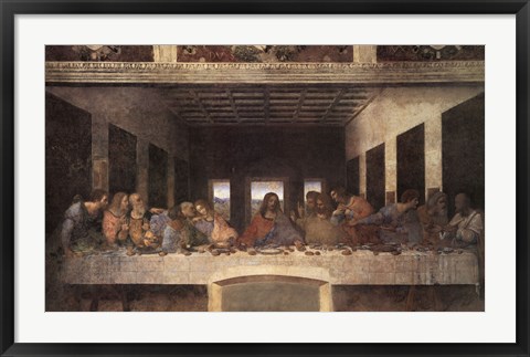 Framed Last Supper, c.1498 (post-restoration) Print