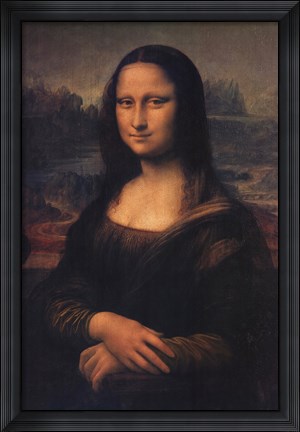 Framed Mona Lisa, c.1507 Print
