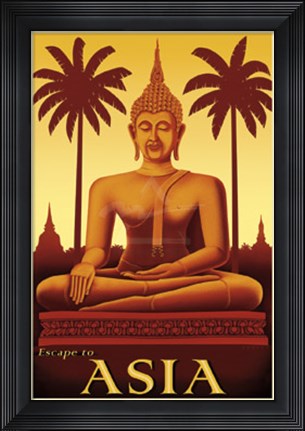 Framed Escape to Asia Print