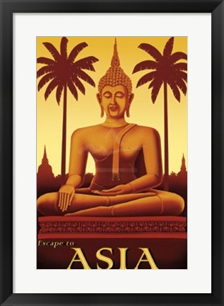 Framed Escape to Asia Print