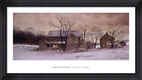 Framed Evening Chores Print