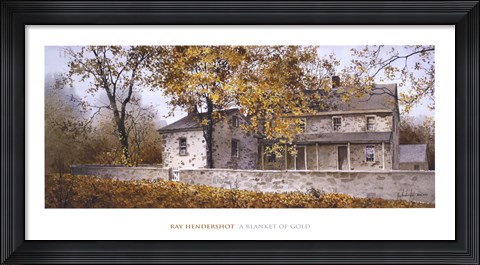 Framed Blanket of Gold Print