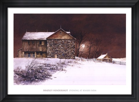 Framed Evening at Knabb Farm Print