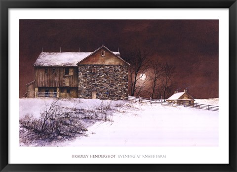 Framed Evening at Knabb Farm Print
