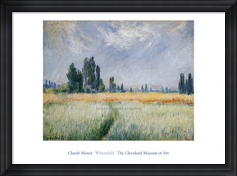 Framed Wheatfield, 1881 Print