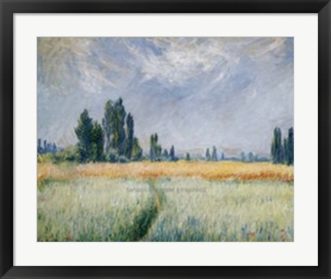 Framed Wheatfield, 1881 Print