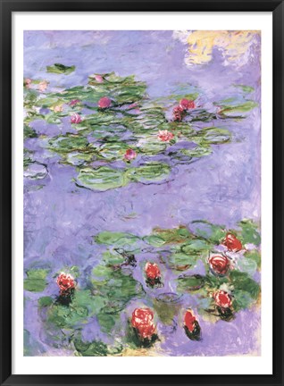 Framed Water Lilies, c. 1914-1917 Print