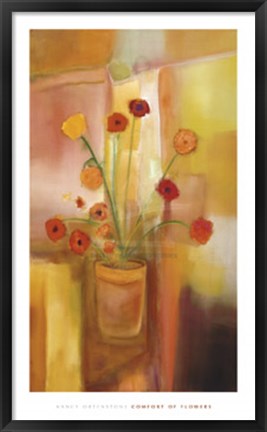 Framed Comfort of Flowers Print