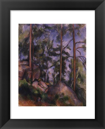 Framed Pines and Rocks (Fontainebleau), c. 1897 Print