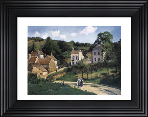 Framed L&#39;Hermitage at Pontoise, c. 1867 Print