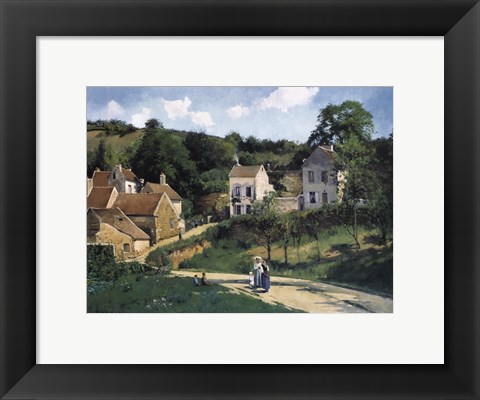 Framed L&#39;Hermitage at Pontoise, c. 1867 Print