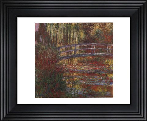 Framed Water Lily Pond, 1900 Print