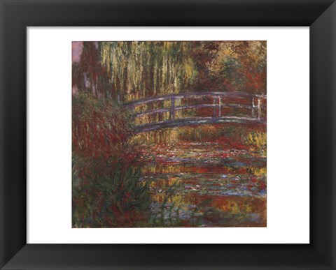 Framed Water Lily Pond, 1900 Print