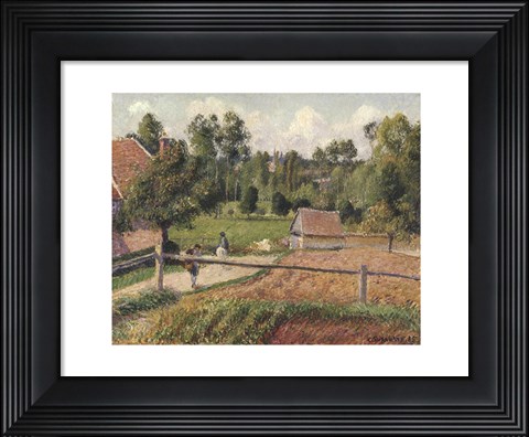 Framed View from the Artist&#39;s Window, Eragny Print