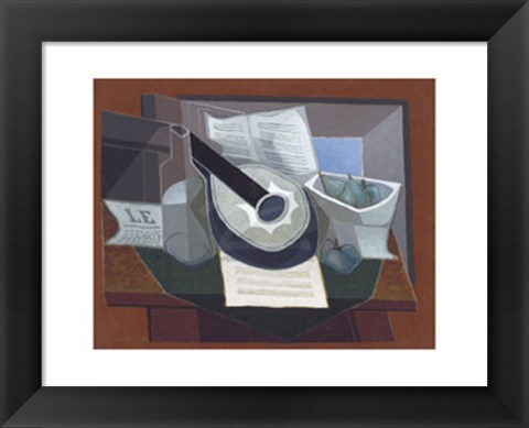 Framed Still Life with a Guitar, 1925 Print