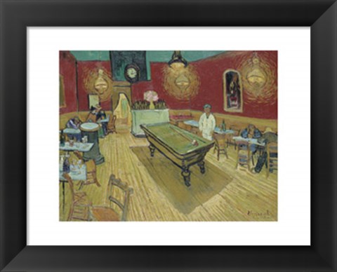 Framed Night Cafe in the Place Lamartine in Arles, c.1888 Print