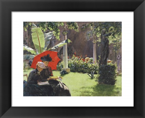 Framed Afternoon in the Cluny Garden, Paris, 1889 Print