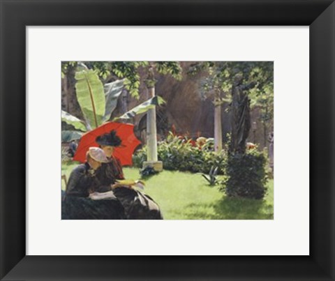 Framed Afternoon in the Cluny Garden, Paris, 1889 Print