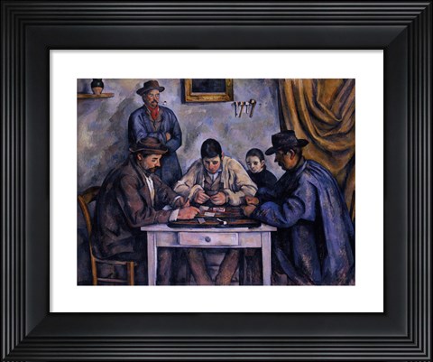 Framed Card Players, c.1890 Print