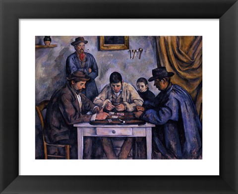 Framed Card Players, c.1890 Print