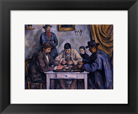 Framed Card Players, c.1890 Print