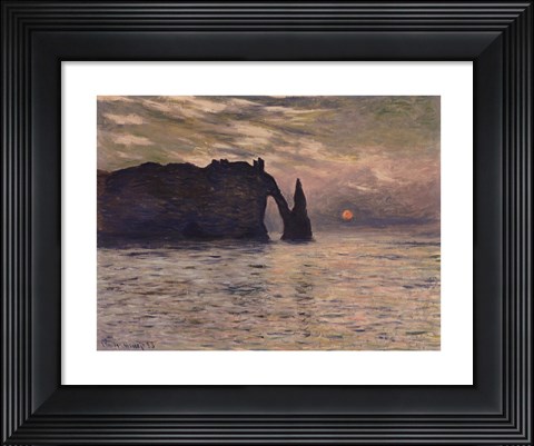 Framed Cliff, Etretat, Sunset, 1883 Print