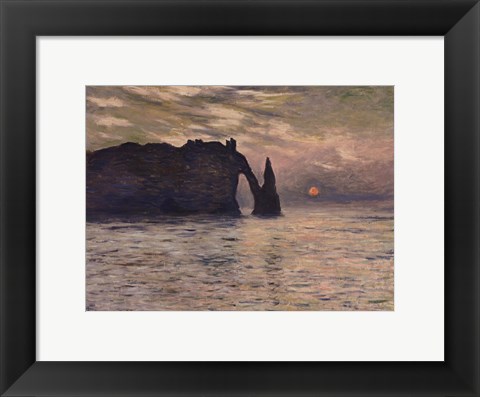 Framed Cliff, Etretat, Sunset, 1883 Print