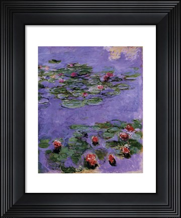 Framed Water Lilies, c. 1914-1917 Print