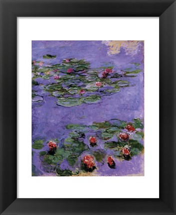 Framed Water Lilies, c. 1914-1917 Print