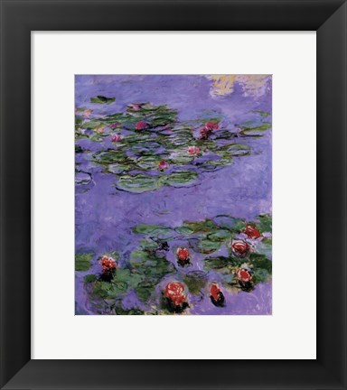 Framed Water Lilies, c. 1914-1917 Print