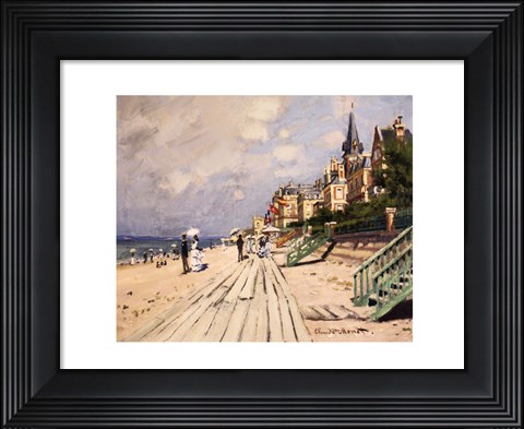 Framed Beach at Trouville, c.1870 Print