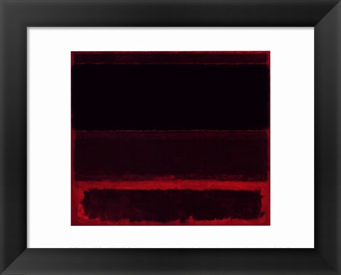 Framed Four Darks in Red, 1958 Print