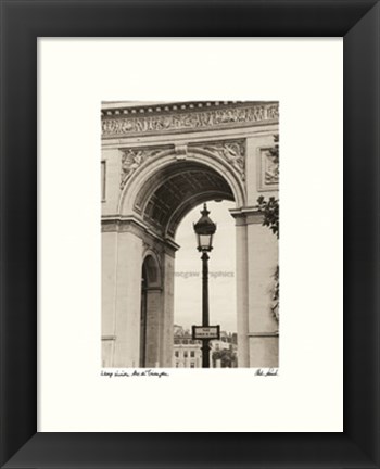 Framed Lamp Inside Arc de Triomphe Print