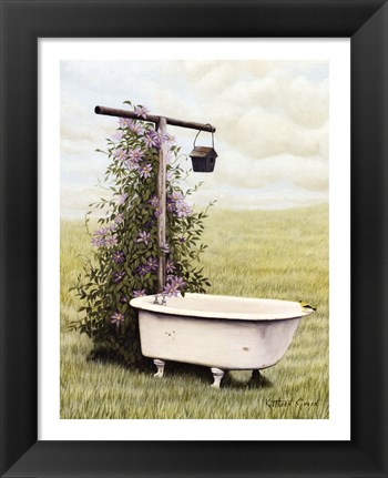 Framed Bird Bath Print