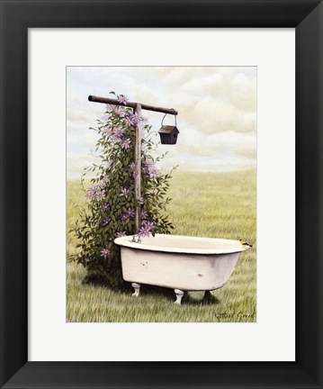 Framed Bird Bath Print