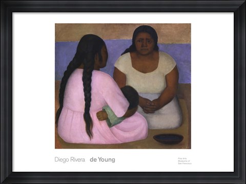 Framed Two Women and a Child Print