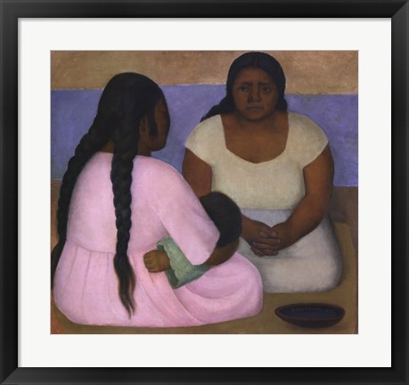 Framed Two Women and a Child Print