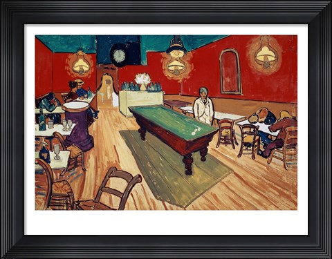 Framed Night Cafe in the Place Lamartine in Arles, c.1888 Print