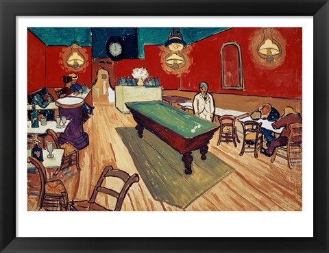 Framed Night Cafe in the Place Lamartine in Arles, c.1888 Print