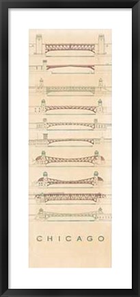 Framed Chicago Bridges Print