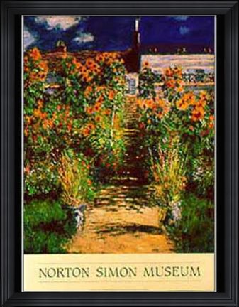 Framed Artist&#39;s Garden, Vetheuil Print