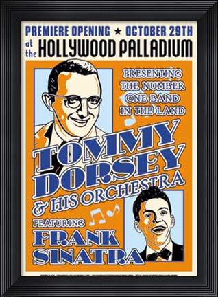 Framed Dorsey and Sinatra Hollywood Palladium 1 Print