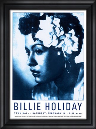 Framed Billie Holiday Town Hall Nyc 1946 Print