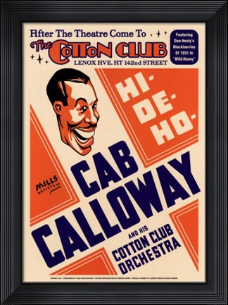 Framed Cab Calloway the Cotton Club Nyc 1931 Print