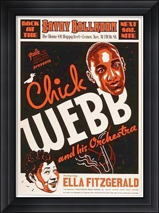 Framed Chick Webb and Ella Fitzgerald Savoy Bal Print